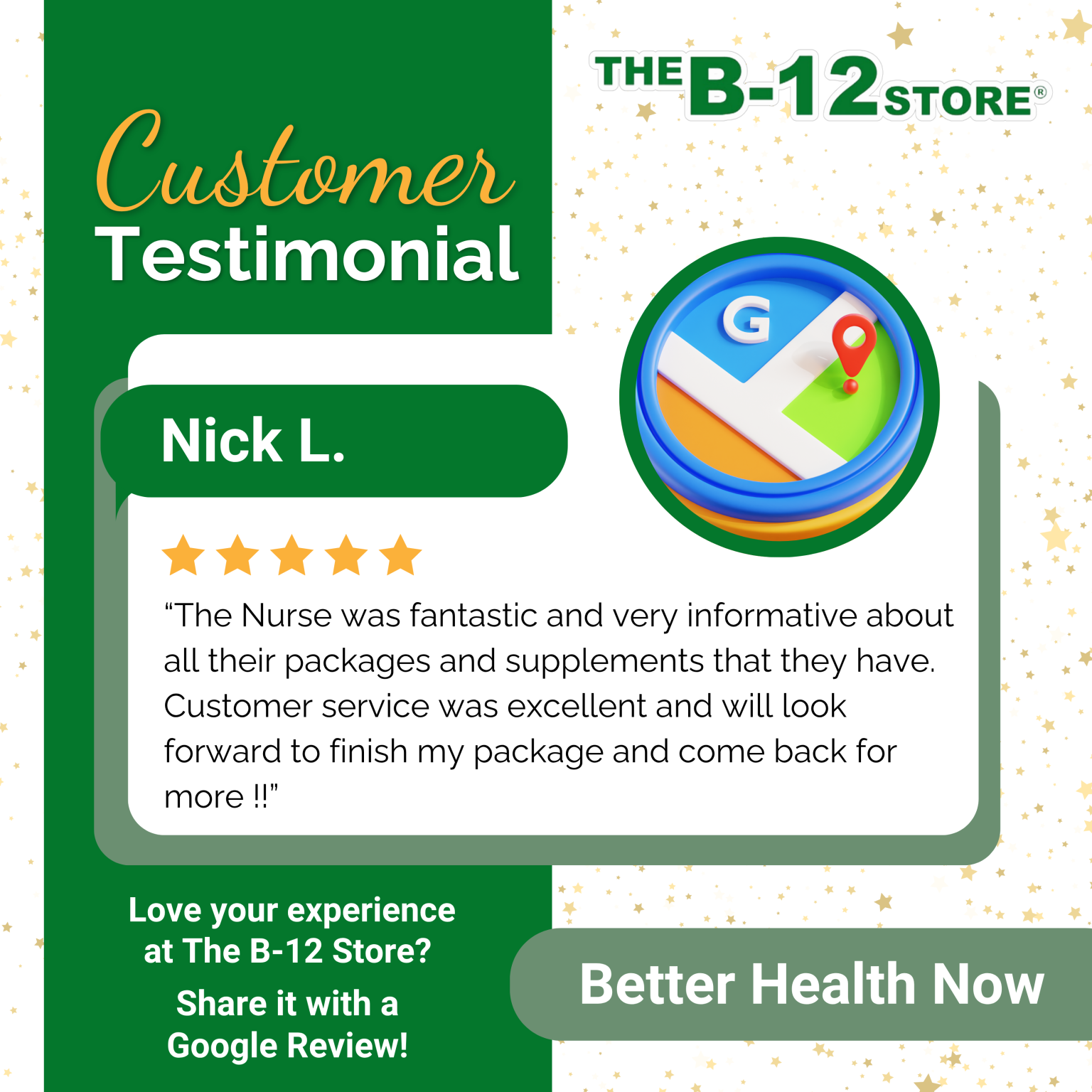 google review for The B-12 Store