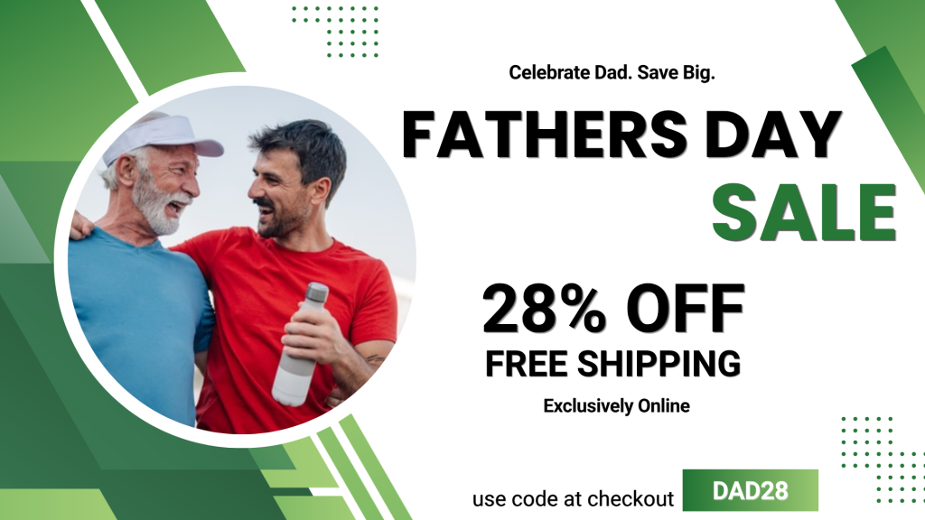 Celebrate Dad, Save Big. Fathers Day Sale. 28% off, free shipping. Exclusively online. Use code at checkout : DAD28
